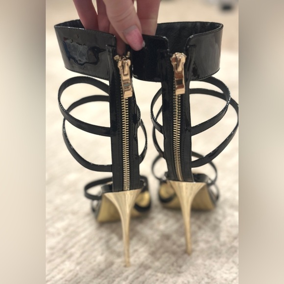 Jessica Rich Women's Black Goddess Back-Zipper Stiletto Sandals SZ US 6 1/2-7. - Picture 14 of 14